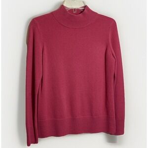 VTG Preston & New York Cashmere Sweater SzXS Pink Mock Neck Soft & Cozy Preppy